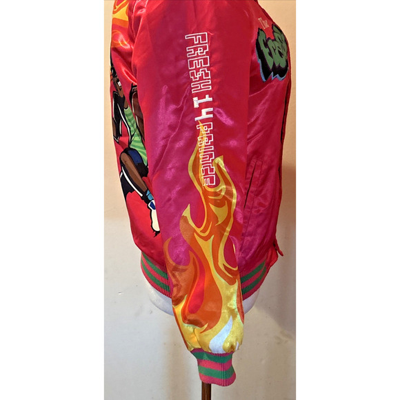 Headgear Classics Fresh Prince Bomber Jacket Pink Flames NWT Size M – Retro 90s - Picture 6 of 10